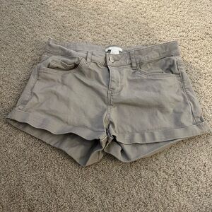H&M Khaki Gray Denim Shorts